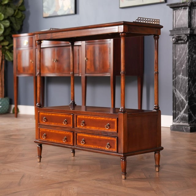 Wood Niagara Furniture Mahogany Serving Table For Sale - Image 7 of 11