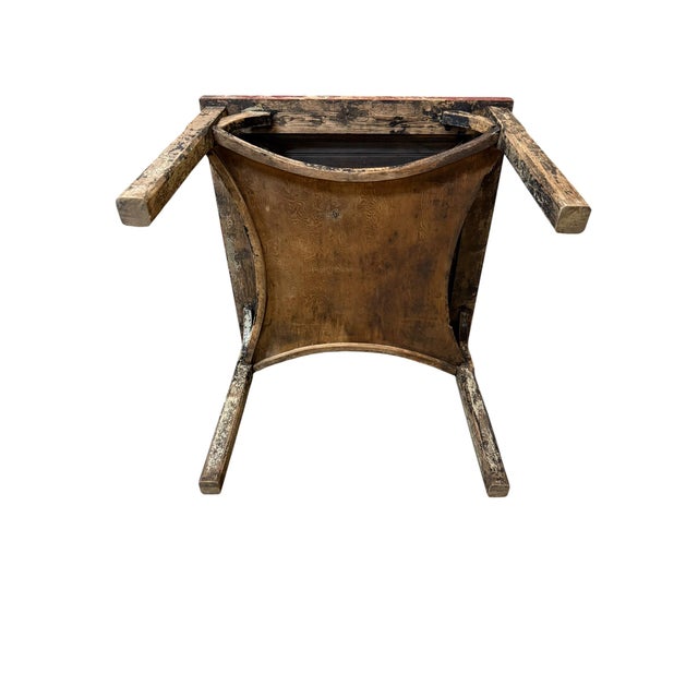 Paint Vintage Painted Tavern Americana Poker Card Game Table For Sale - Image 7 of 17