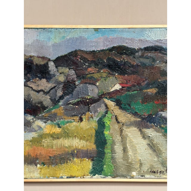 Helge Cardell, Scandinavian Landscape, 1950s, Oil on Panel, Framed For Sale - Image 4 of 18