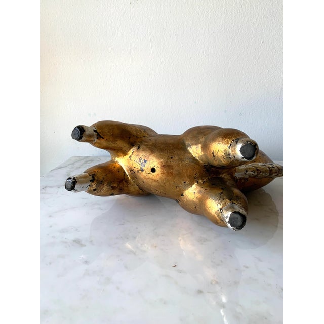 Mid-Century Modern Italian Ceramic Libbiloo Gold & Silver Horse Sculpture After Russel Wright For Sale - Image 10 of 10