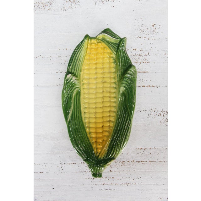 Trompe l'Oeil 1900s Corn on the Cob Small Platter, Portuguese, Earthenware For Sale - Image 13 of 13