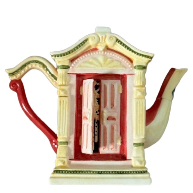 Vintage "Storybook Hickory Dickory Dock" 1996 Dept 56 Decorative Teapot For Sale - Image 4 of 6