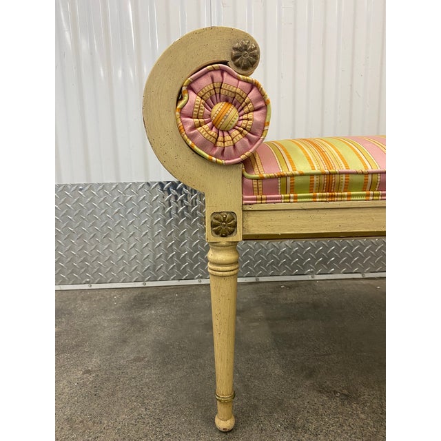 1960s Neoclassical Style Bench For Sale - Image 4 of 12