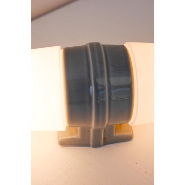 Large Mid-Century Modern Pale Grey Bathroom Sconce by Sigvard Bernadotte For Sale - Image 13 of 18