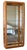 Vintage-Style Tall Oak Curio Display Cabinet W/ Illuminated Glass Shelves, Magnetic Doors & Antique Brass Knobs For Sale - Image 11 of 15