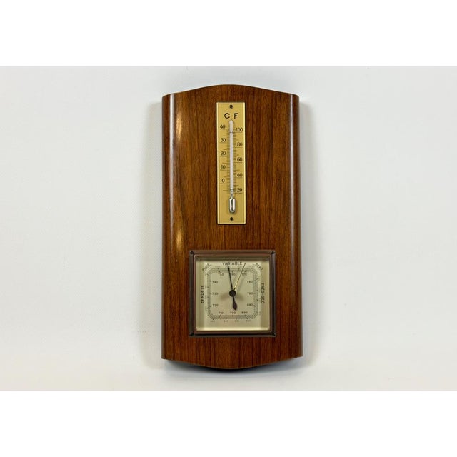 Brown Art Deco French Weather Station, 1930s For Sale - Image 8 of 8