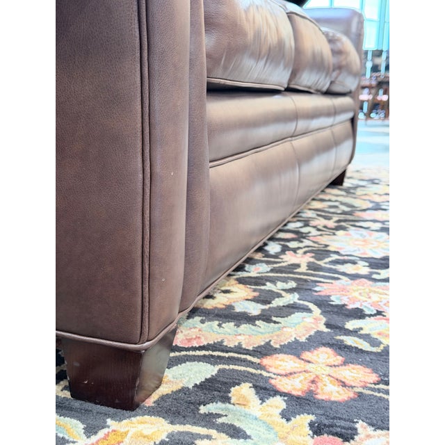 Brown Hancock & Moore City Kip Mocha Leather Sofa For Sale - Image 8 of 10
