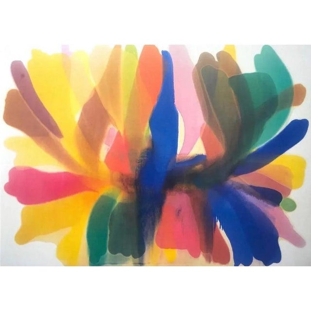 Abstract Sale 80s Vintage Original Morris Louis Exhibition Lithograph Poster Smithsonian Museum For Sale - Image 3 of 6