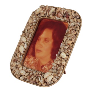 Mid-Century Seashell Photo Frame 7x5.5 For Sale