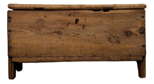 19th Century Rustic Larch Wood Chest