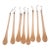 Set of Eight Small Antique Pink Opaline Murano Glass Drops For Sale