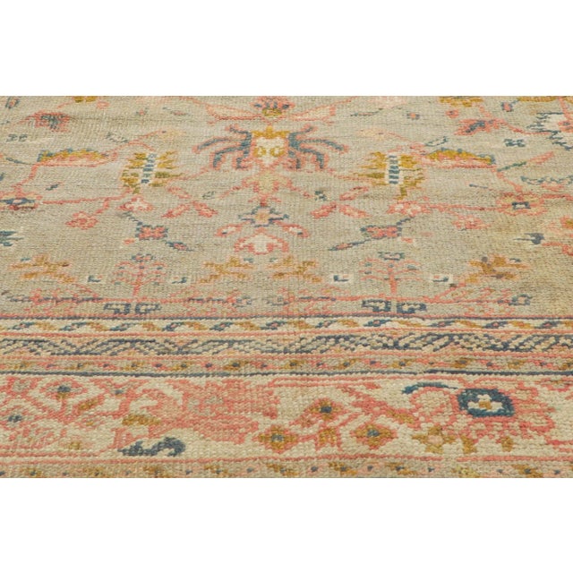 Antique Turkish Oushak Rug - 08'01 X 11'00 For Sale - Image 4 of 10