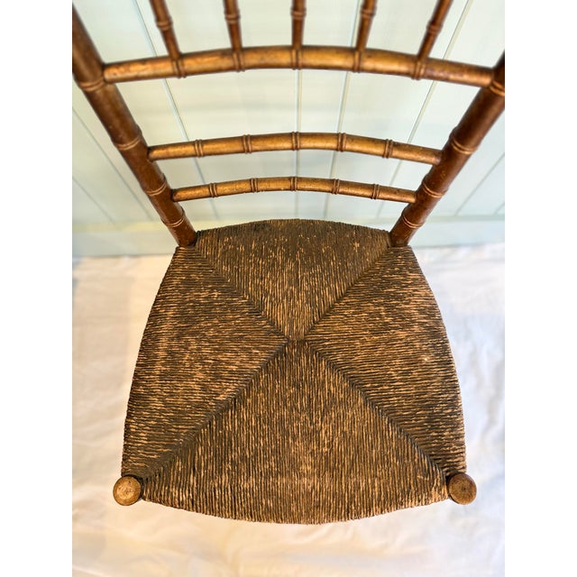 Mid-Century Italian Rush-Seat Side Chair, C. 1952-1963 For Sale - Image 9 of 12