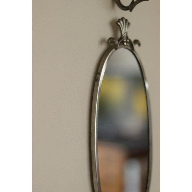 Mid-Century Swedish Pewter Sconces with Mirrors, Set of 2 For Sale - Image 14 of 15
