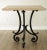 Gothic Hand Forged Iron Base 42" Pub Table Square Travertine Top For Sale - Image 3 of 13