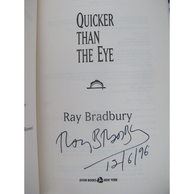 1990s Ray Bradbury Signed Avon Books 1996 1st Edition Quicker Than the Eye With Coa For Sale - Image 5 of 8