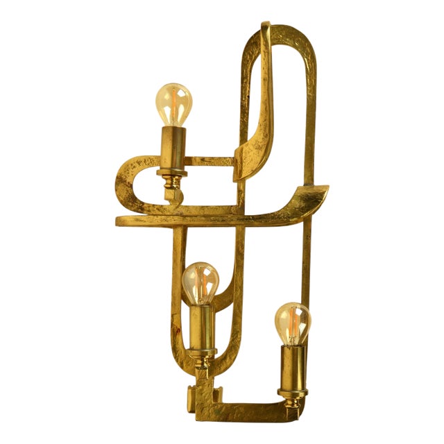 Vintage Wall Sconce in Bronze by Frigerio, 1970s For Sale
