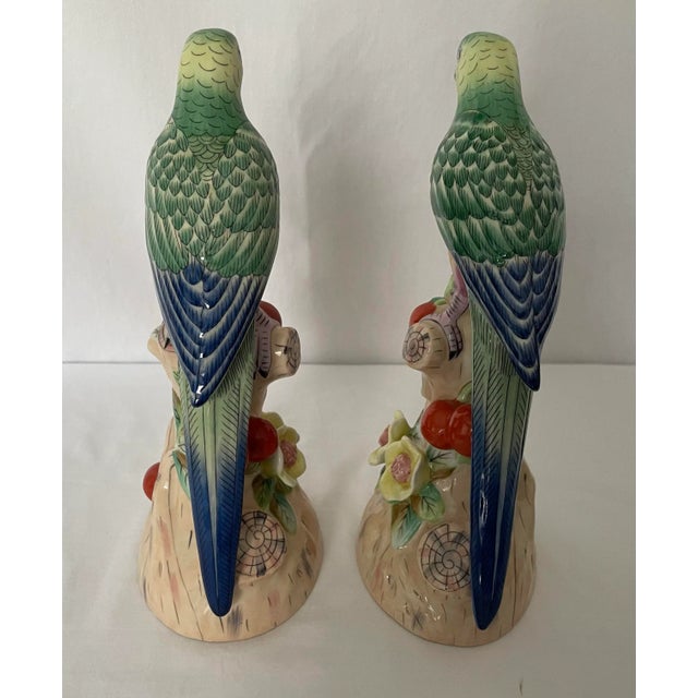 1980s Vintage Parrot Statues, a Pair For Sale - Image 5 of 6