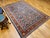 Black Vintage Persian Tabriz Afshan Rug, Hand-Knotted Wool, Allover Geometric Caucasian Kuba Pattern, Navy & Red, 5x9 For Sale - Image 8 of 18