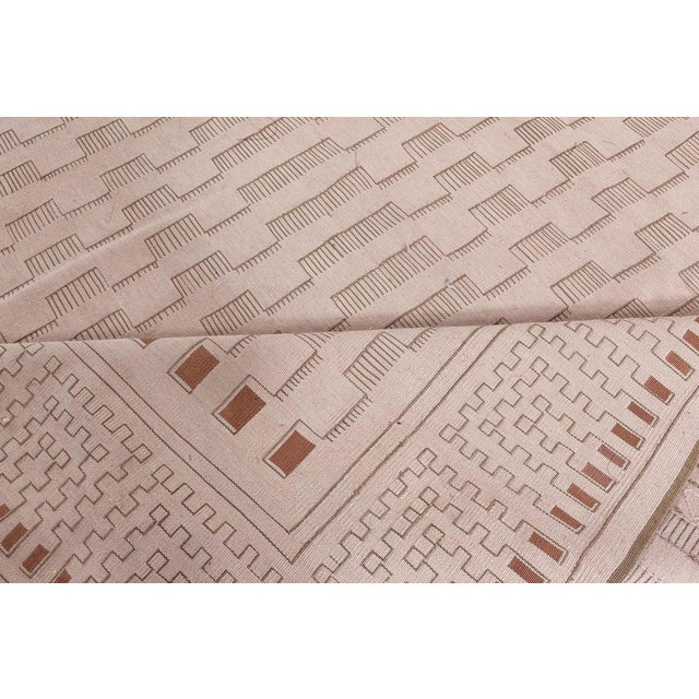Taupe Doris Leslie Blau Collection Aubusson Rug by Arthur Dunnam For Sale - Image 8 of 9