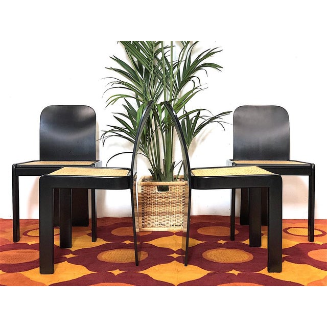 Vintage Italian Desk Chairs by Pierluigi Molinari by Pozzi, 1970s, Set of 4 For Sale - Image 3 of 18