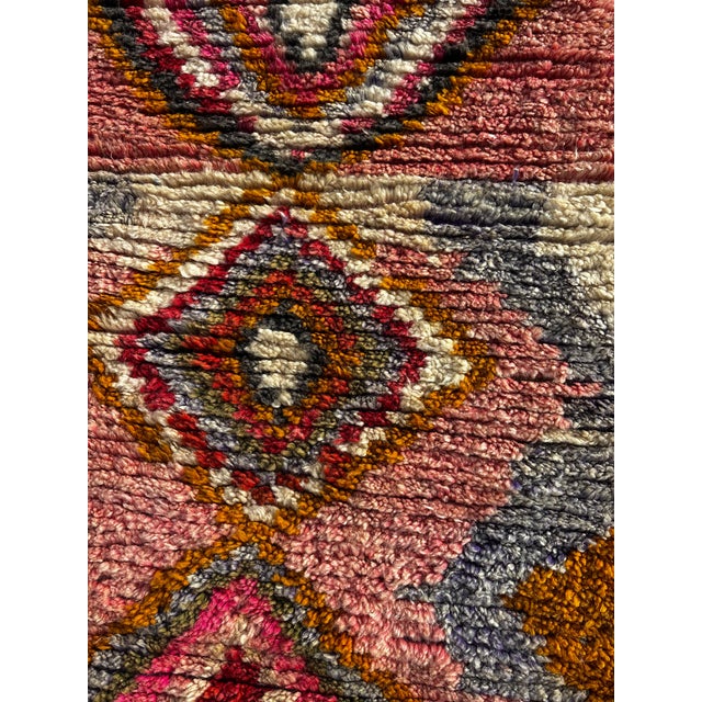 Moroccan Artist Moroccan Runner Rug – Handmade Wool Berber Hallway Rug With Geometric Pattern For Sale - Image 4 of 8
