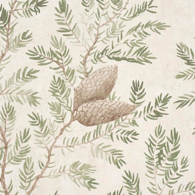 Contemporary SAMPLE - Schumacher Pinewood Wallpaper In Spruce For Sale - Image 3 of 5