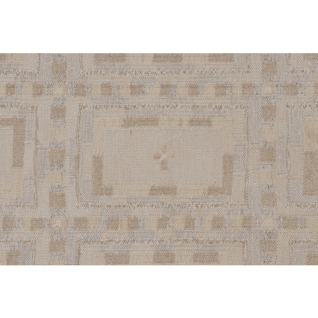 Rug & Kilim’s Scandinavian-Inspired Rug in Beige With Geometric Grid For Sale In New York - Image 6 of 9