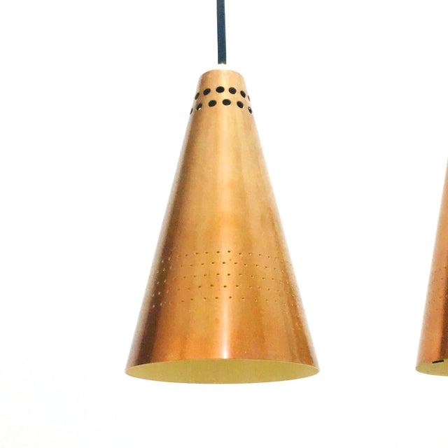 Mid-Century Modern Scandinavian Copper and Teak Pendant by Hans-Agne Jakobsson, 1950s For Sale - Image 3 of 12