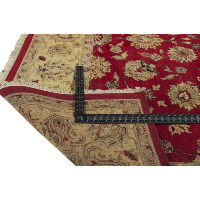 Late 20th Century Vintage Red Indian Rug - 08'02 X 10'05 For Sale - Image 5 of 8