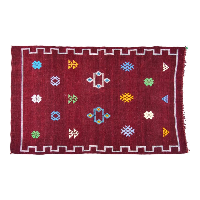 Moroccan Rug- 3'1'' X 4'10'' For Sale