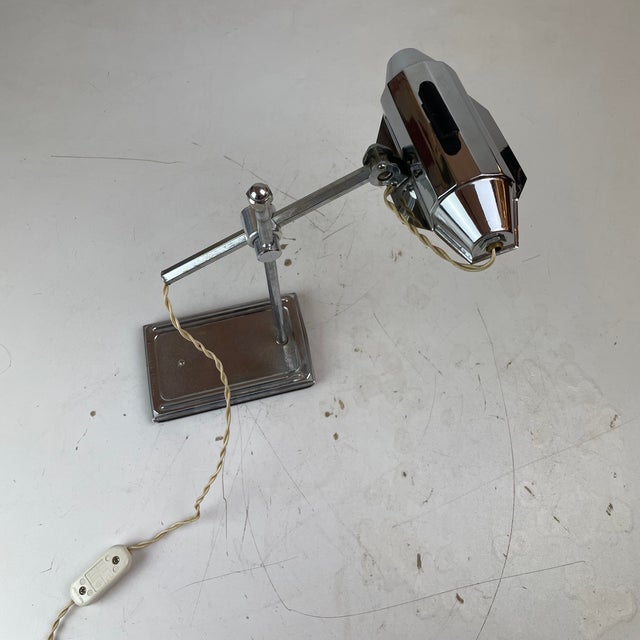 Dactyl, Art-Deco Desk Lamp by Jean Chavanis for Pirouett, France, 1940s For Sale - Image 13 of 18