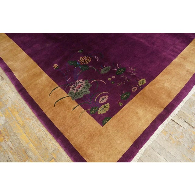 1920s Chinese Art Deco Carpet ( 8'10" x 11'6" - 270 x 350 ) For Sale - Image 4 of 10