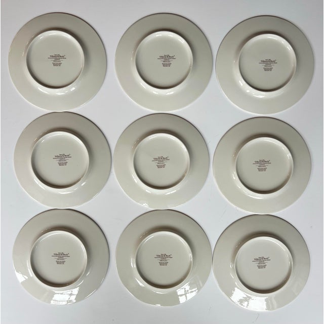 Contemporary Villeroy & Boch Marble Pattern Salad Plates - Set of 9 For Sale - Image 3 of 8