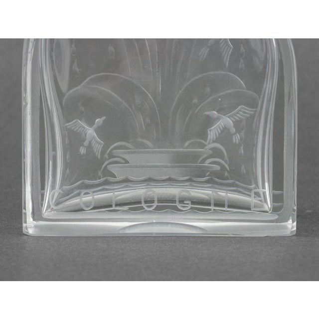 Glass French Etched Glass Perfume Bottles, 5 For Sale - Image 7 of 13