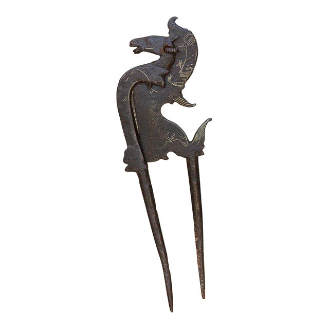 Ancient North Indian Metal Betel Cutter For Sale