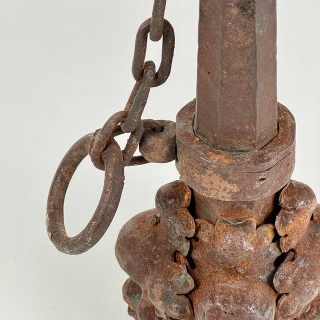 Metal Early 1900s Heavy Metal Spear Like Architectural Salvage Sculpture For Sale - Image 7 of 11