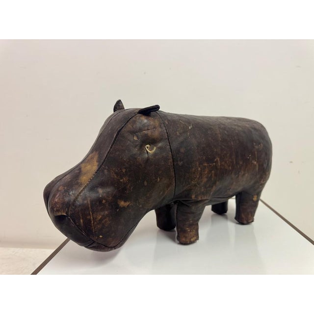 Vintage Leather Hippo by Dimitri Omersa for Liberty and Abercrombie and Fitch, 1970s For Sale - Image 13 of 18