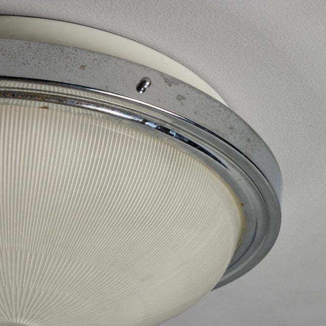 Large 1960s Sergio Mazza Glass and Metal Ceiling or Wall Lamp for Artemide For Sale - Image 12 of 15