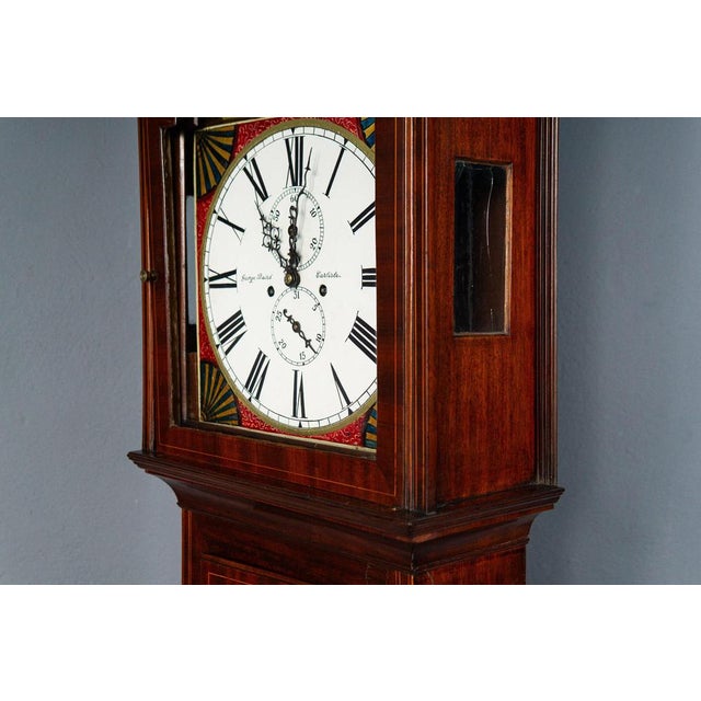 English Grandfather Clock, First Half of the 19th Century - Living Room Clock, Pendulum Weights, Clockwork, Antique, Möblinger For Sale - Image 17 of 18