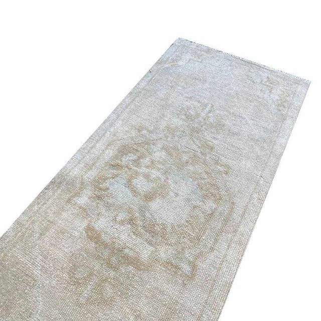 1940s 1940s Old Turkish Oushak Area Rug 2x4 For Sale - Image 5 of 6