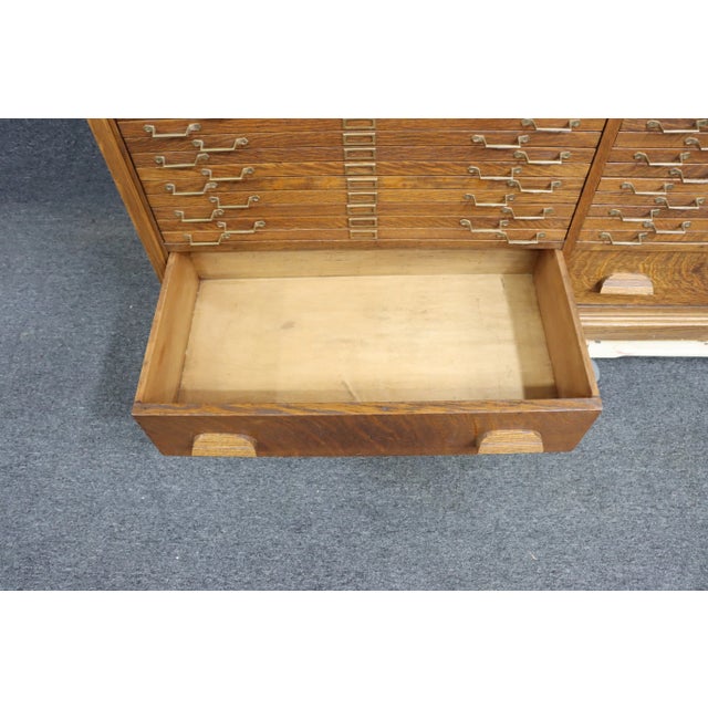 Wood Quarter-Sawn Oak Store Cabinet For Sale - Image 7 of 12