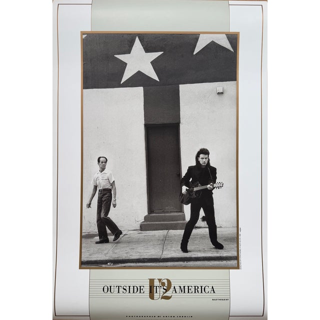 U2 Outside It’s America. Copyright Athena International, London. Printed in England in 1989. This print is in good...