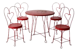 Antique Ice Cream Parlor Table Set
