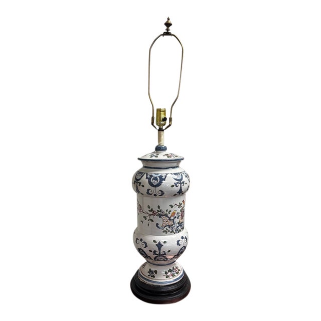 Vintage Chinoiserie Ginger Jar Lamp For Sale