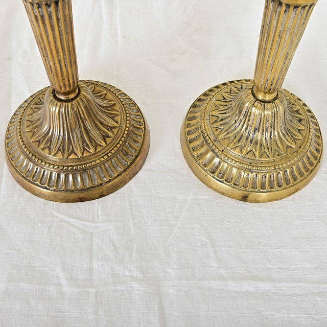 18th Century French 18th Century Louis XVI Style Candlesticks - a Pair For Sale - Image 5 of 6
