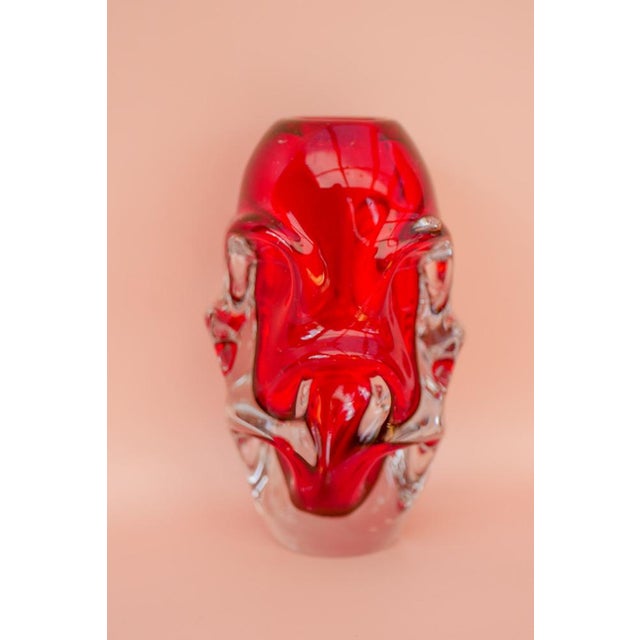 Red Crystal Vases by Augustsson for Åseda, Set of 2 For Sale - Image 4 of 10