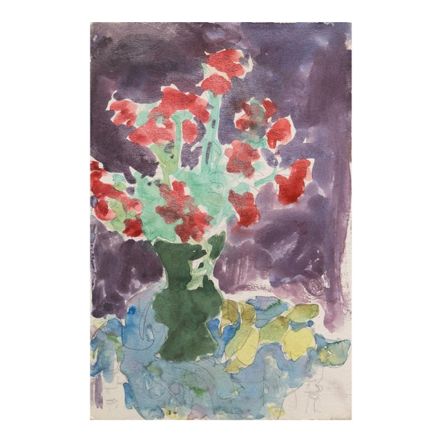 'Sweet Peas' by Victor Di Gesu, Louvre, Paris, Académie Chaumière, Los Angeles County Museum of Art, San Francisco Art Association, Carmel, California For Sale