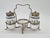 An elegant, unique 3-piece spice set by Crown Staffordshire, made of fine bone china and housed in a decorative metal...