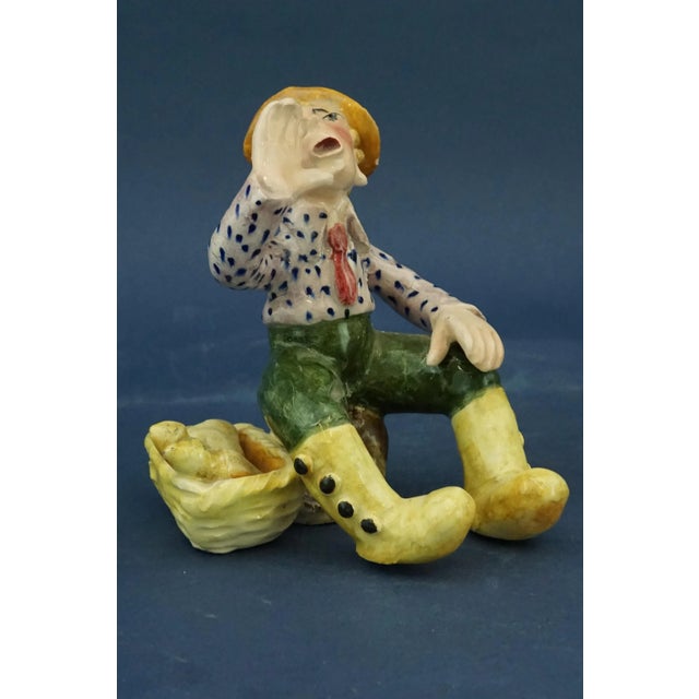 20th Century Ceramic Salesman Sculpture by Anzengruber for Carraresi and Lucchesi, Italy For Sale - Image 13 of 18